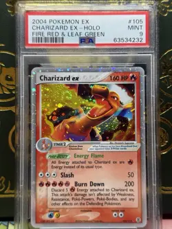 PERFECT SWIRL CHARIZARD ex 105/112 Fire Red & Leaf Green Holo Pokemon 2004 - Image 1
