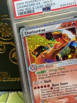 PERFECT SWIRL CHARIZARD ex 105/112 Fire Red & Leaf Green Holo Pokemon 2004 - Image 3