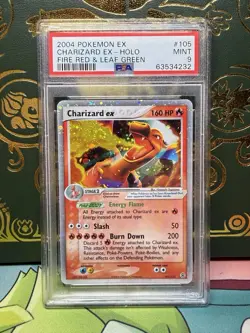 PERFECT SWIRL CHARIZARD ex 105/112 Fire Red & Leaf Green Holo Pokemon 2004 - Image 4