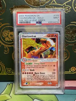 PERFECT SWIRL CHARIZARD ex 105/112 Fire Red & Leaf Green Holo Pokemon 2004 - Image 5