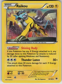 Pokemon TCG Raikou Holo Rare XY - BREAKthrough 55/162 - Image 1