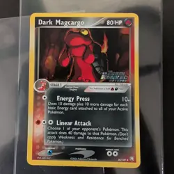 Pokemon Dark Magcargo 38/109 ex Team Rocket Returns Reverse Holo Stamp NM - Image 1