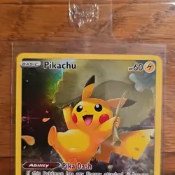 Pokemon Pikachu Ultra Rare Full Art Holo Crown Zenith GG30/GG70 Basic - Image 3