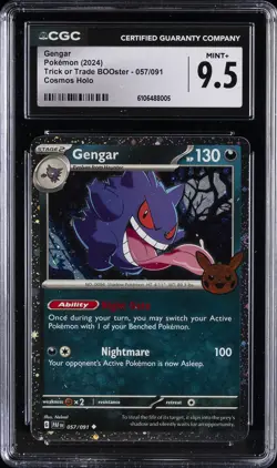 2024 POKEMON TRICK OR TRADE BOOSTER COSMOS HOLO #57 GENGAR CGC 9.5 - Image 1