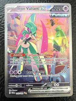 Iron Valiant EX Pokemon SV Paradox Rift Special Illustration Rare NM 249/182 - Image 1