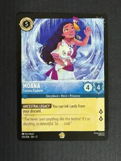 Disney Lorcana Moana Curious Explorer Legendary Non-foil Winterspell - Image 1