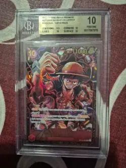 bgs10 Monkey D. Luffy ST10-006 Championship 2023 Top ONE PIECE Card Eng - Image 4