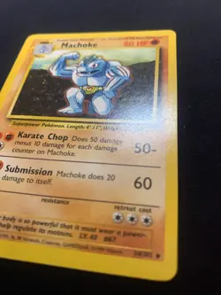 MACHOKE - 034/102 - BASE SET - POKEMON CARD - LP - Image 3