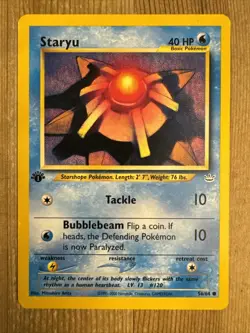 Staryu - 56/64 - 1st Edition Neo Revelation Set - Pokemon Card - LP - Image 1