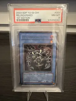 2003 Yu-Gi-Oh! Relinquished 1st Edition Holo Card SDP-001 PSA 8 - Image 1