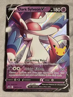 Dark Sylveon V SWSH134 Celebrations Black Star Promo Cards Holo 2021 NM - Image 1