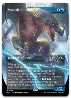 Volatile Stormdrake (Borderless) #329 (NM) Modern Horizons 3 MH3 Magic MTG - Image 1