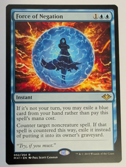 {1x} ~ Force of Negation ~ NM MTG EDH Magic Modern Horizons Regular *Startropic* - Image 1
