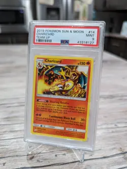 2019 Pokemon Sun And Moon: Team Up Charizard Non Holo #14 PSA 9 - Image 2