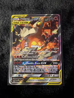 Pokemon TCG Reshiram & Charizard GX SM201 Black Star Promo Tag Team Holo Card - Image 1