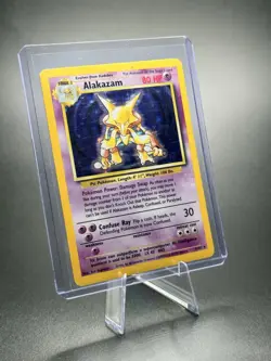 Pokemon Alakazam Base Set Holo Rare 1/102 80 HP Wizards of the Coast - Image 1