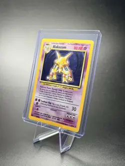 Pokemon Alakazam Base Set Holo Rare 1/102 80 HP Wizards of the Coast - Image 2