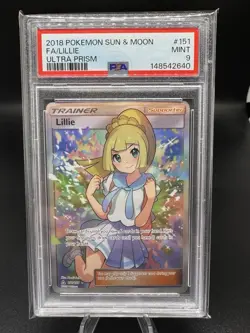 2018 Pokemon Sun and Moon Ultra Prism Lillie #151 PSA 9 - Image 1