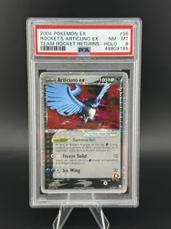 Pokemon EX Rocket's Articuno ex 96/109 Team Rocket Returns Holo Ultra Rare PSA 8 - Image 1