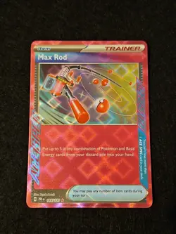Pokemon Max Rod ACE Spec Rare Prismatic Evolutions 116/131 - Image 1