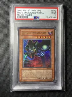 PSA 9 Toon Summoned Skull MRL-073 Yu-Gi-Oh! 2002 Magic Ruler Ultra Rare - Image 1