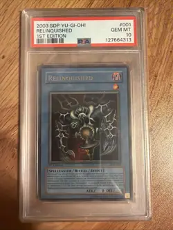 2003 SDP YU-GI-OH! Relinquished 1sr Edition PSA 10 SDP-001 - Image 1