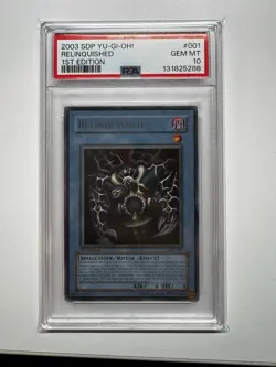 YuGiOh! 2003 Relinquished SDP-001 Starter Deck: Pegasus 1st Edition PSA 10 - Image 1