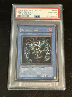 Relinquished SDP-001 Starter Deck Pegasus 1st Edition, Yu-Gi-Oh PSA 8 - Image 1
