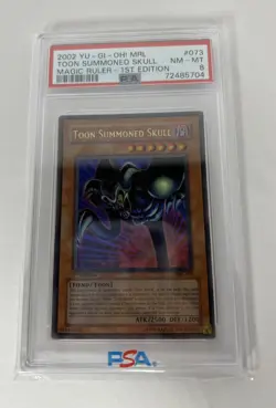 PSA 8 Yu-Gi-Oh! Magic Ruler 1st Edition Toon Summoned Skull MRL-073 Near mint - Image 1