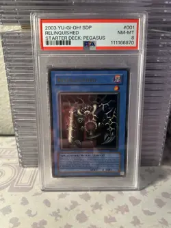 2003 Yu-Gi-Oh! - Relinquished SDP-001 - Ultra Rare - Unlimited Edition - PSA 8 - Image 1