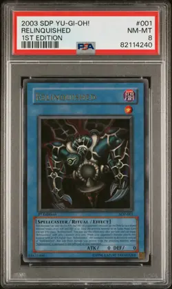 Yu-Gi-Oh! 2003 Relinquished SDP-001 1st Edition Ultra Rare PSA 8 NM-MINT - Image 1