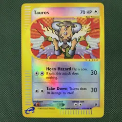 MP Tauros 133/165 Common Reverse Holo Expedition Nintendo Pokemon Card - Image 1