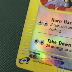 MP Tauros 133/165 Common Reverse Holo Expedition Nintendo Pokemon Card - Image 3