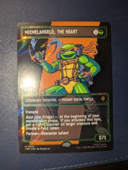 Michelangelo, the Heart (0092) (Borderless) (Surge Foil): TMNT - Image 2