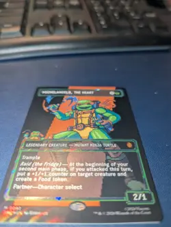 Michelangelo, the Heart (0092) (Borderless) (Surge Foil): TMNT - Image 3