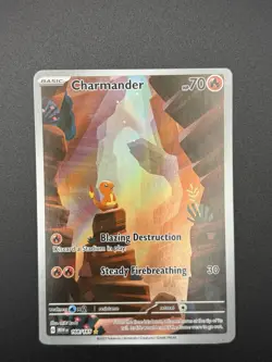 Pokemon TCG Charmander 168/165 Scarlet Violet 151 Illustration Rare Holo - LP - Image 1