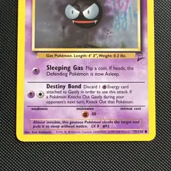 Gastly Base Set 2 EX 75/130 Pokemon Card - Image 2