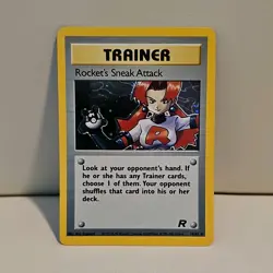 Wizards of the Coast Rocket's Sneak Attack 16/82 Team Rocket Holo Pokemon TCG - Image 1