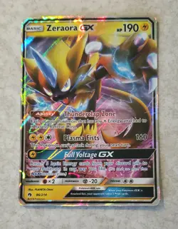 POKEMON ZERAORA GX 86/214 RARE HOLO SUN & MOON LOST THUNDER SM8 NM - Image 1