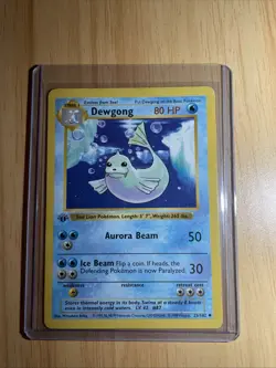 Pokemon Card - Dewgong Base Set (Shadowless) 25/102 Uncommon 1st Edition - Image 1