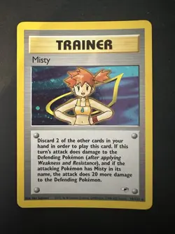 Pokemon TCG Cards Misty 18/132 Gym Heroes Holo Rare EXC-NM - Image 1