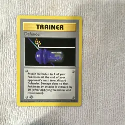 Pokemon Defender 80/102 Base Set Trainer Card Wizards of the Coast 1999 - Image 1