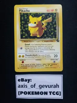 Pikachu Black Star Promo #1 [MP] Pokemon Cards WoTC Wizards of the Coast - Image 1