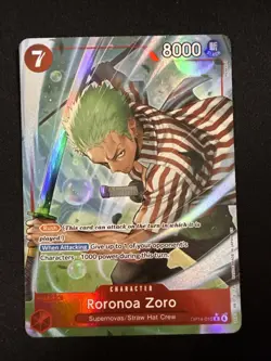 ONE PIECE TCG CARD - Roronoa Zoro - OP14-015 Alt Art The Azure Sea's Seven OP14 - Image 1