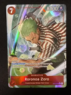 ONE PIECE TCG CARD - Roronoa Zoro - OP14-015 Alt Art The Azure Sea's Seven OP14 - Image 2