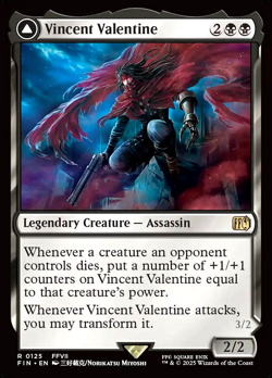 MTG Vincent Valentine 125 Rare Foil Final Fantasy - Image 1