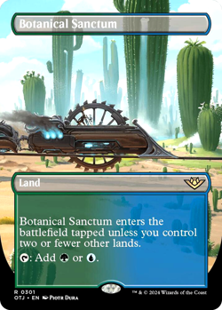 MTG Botanical Sanctum 301 Rare Foil Borderless Land Outlaws of Thunder Junction - Image 1