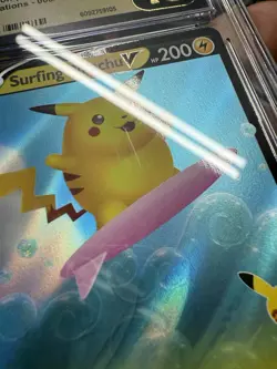 Pokemon TCG 2021 Surfing Pikachu V Celebrations Holo 008/025 CGC Pristine 10 - Image 4