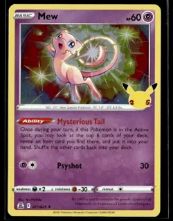 Pokemon Celebrations Mew Holofoil 011/025 - Image 1