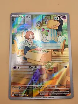 RALTS 2023 POKEMON SCARLET & VIOLET ILLUSTRATION RARE 211/198 Near Mint ((NM) - Image 2